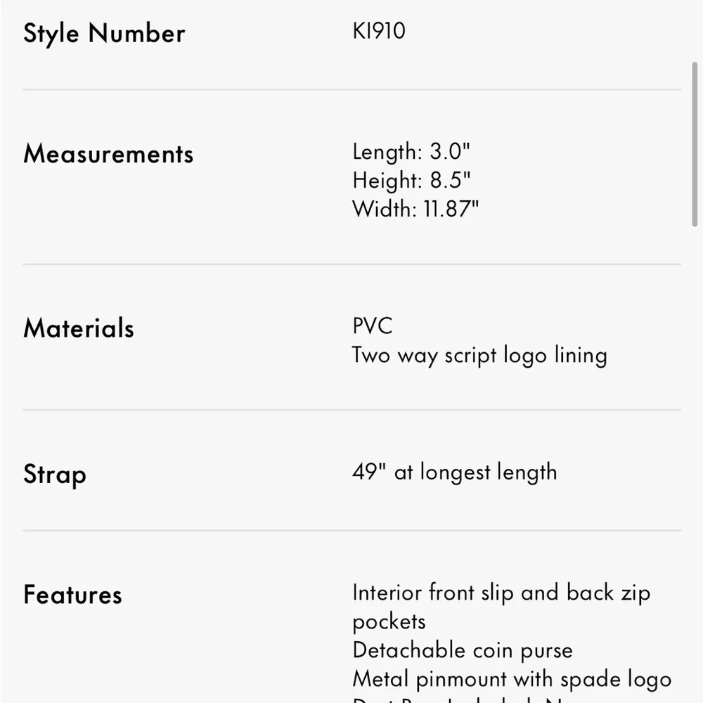 kate spade Signature Spade Flower PVC Large Crossbody, Dark Beige/Cream - Picture 6 of 14